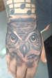 Black and grey owl